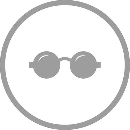 Beautiful Glasses Glyph Vector Iconのイラスト素材