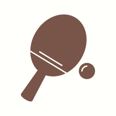 Beautiful Badminton Glyph Vector Iconのイラスト素材