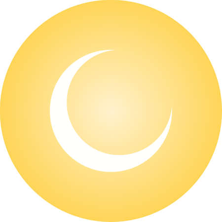 Beautiful Moon Glyph Vector Iconのイラスト素材