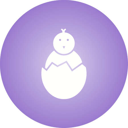 Beautiful Hatched Egg Glyph Vector Icon