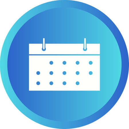 Beautiful Calendar Glyph Vector Iconのイラスト素材