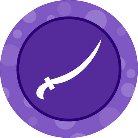 Beautiful Arabic Sword Glyph Vector Iconのイラスト素材