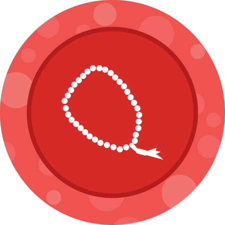 Beautiful Prayer Bead Glyph Vector Iconのイラスト素材
