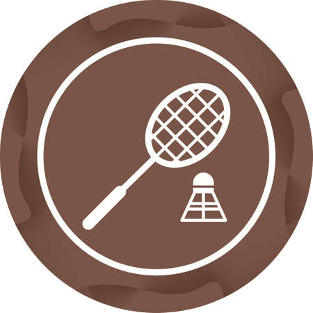 Beautiful Badminton Glyph Vector Iconのイラスト素材