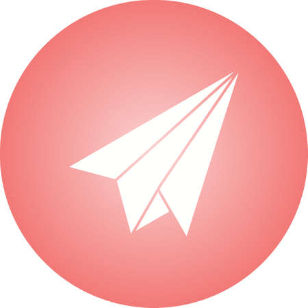 Beautiful Paper Airplane Glyph Vector Iconのイラスト素材