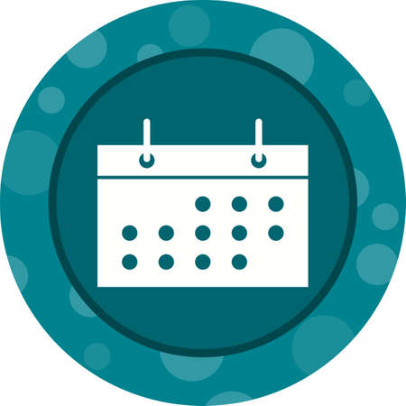 Beautiful Calendar Glyph Vector Iconのイラスト素材