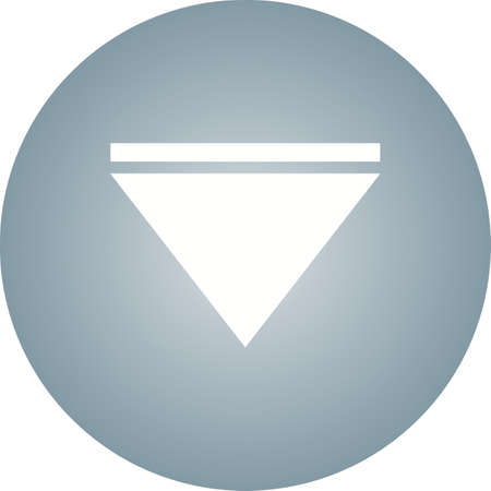 Beautiful Arrow Down Glyph Vector Iconのイラスト素材