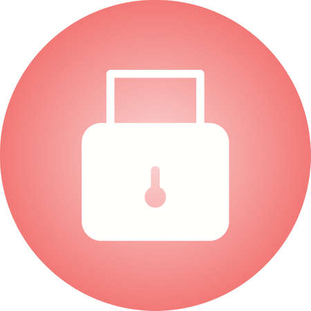 Beautiful Security Lock Glyph Vector Iconのイラスト素材