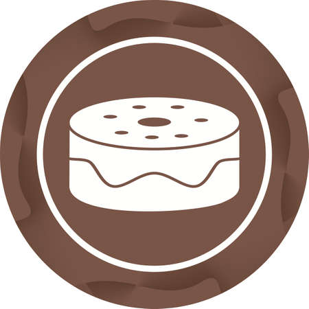 Beautiful Cake Glyph Vector Iconのイラスト素材
