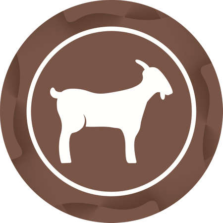 Beautiful Goat Glyph Vector Iconのイラスト素材
