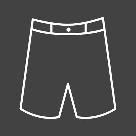Unique Shorts Vector Line Iconのイラスト素材