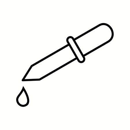 Unique Dropper Vector Line Iconのイラスト素材