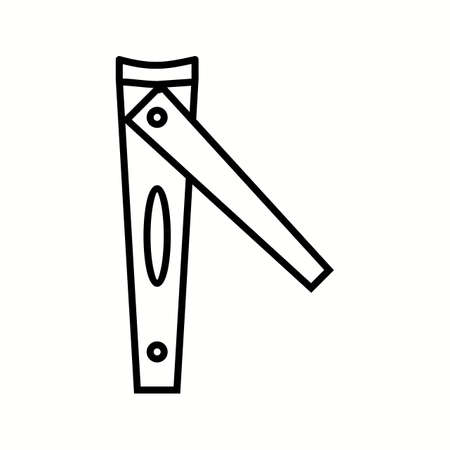 Unique Nail Cutter Vector Line Iconのイラスト素材