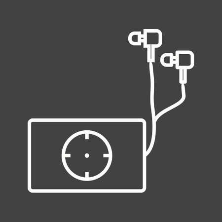 Unique Music Player Line Vector Iconのイラスト素材