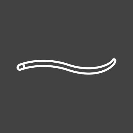 Unique Worm Vector Line Iconのイラスト素材