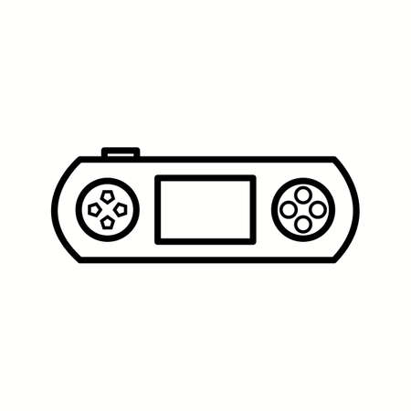 Unique Gaming Console Line Vector Iconのイラスト素材
