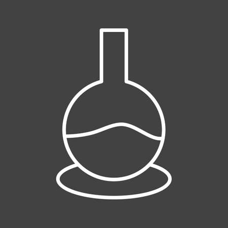 Unique Glass Beaker Vector Line Iconのイラスト素材