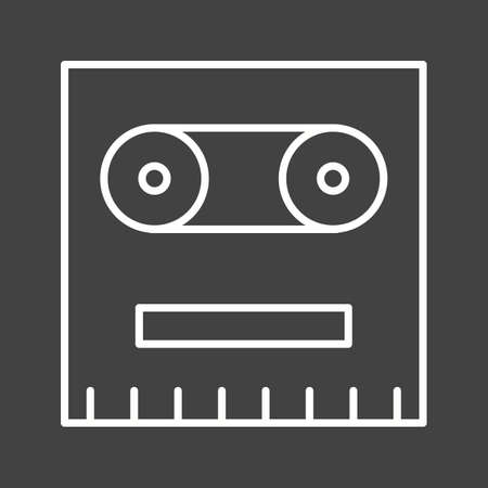 Unique Recorder Vector Line Iconのイラスト素材