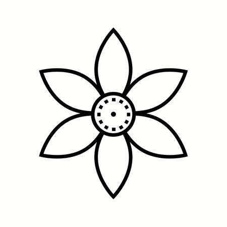 Unique Flower Vector Line Iconのイラスト素材