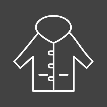 Unique Warm Jacket Vector Line Iconのイラスト素材