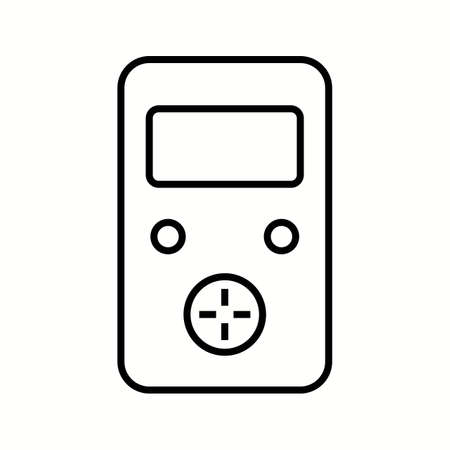 Unique Console Vector Line Iconのイラスト素材