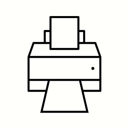 Unique Printer Vector Line Icon