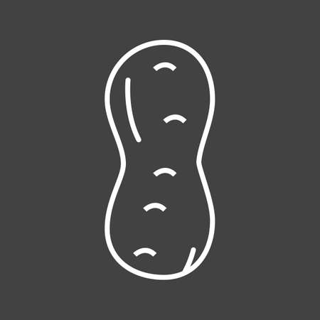 Unique Peanut Vector Line Iconのイラスト素材