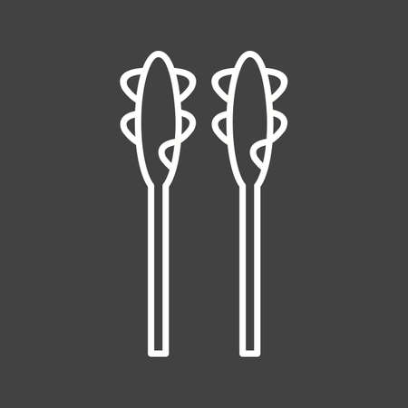 Unique Asparagus Vector Line Iconのイラスト素材