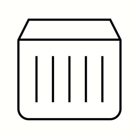 Unique Colors Box Vector Line Iconのイラスト素材