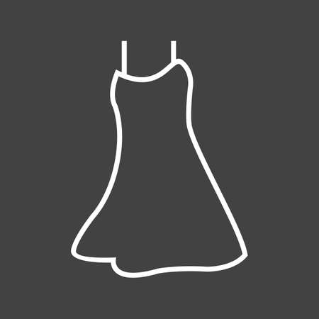 Unique Night Dress Vector Line Iconのイラスト素材