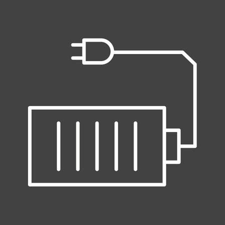 Unique Cell And Plug Vector Line Iconのイラスト素材