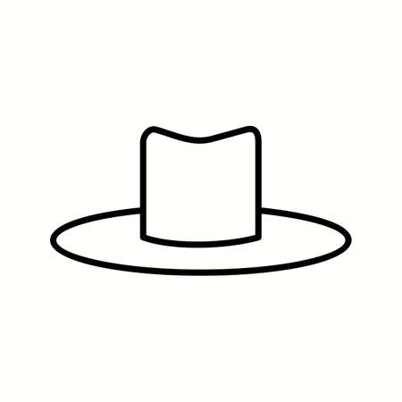 Unique Hat I Vector Line Iconのイラスト素材