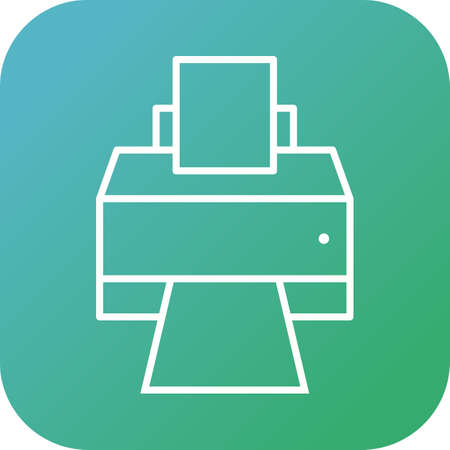 Unique Printer Vector Line Icon