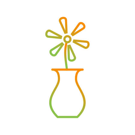 Unique Vase Vector Line Iconのイラスト素材