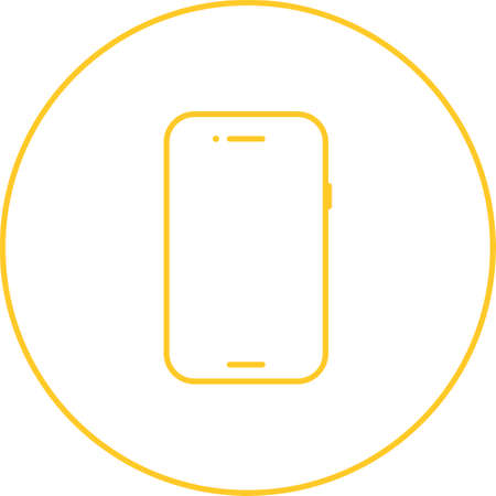 Unique Smartphone Line Vector Iconのイラスト素材