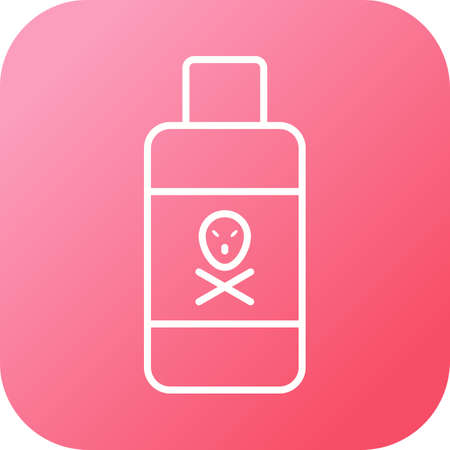 Unique Dangerous Chemical Vector Line Iconのイラスト素材