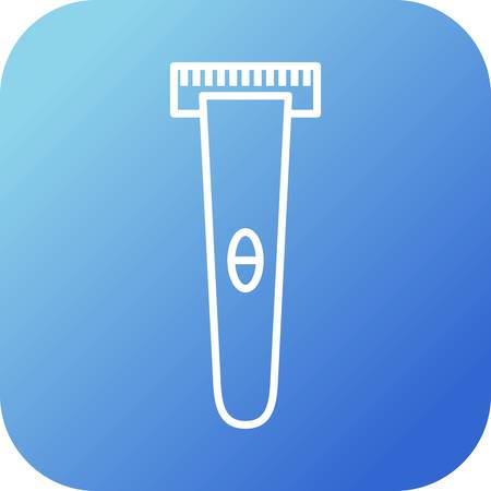 Unique Shaving Machine Vector Line Iconのイラスト素材