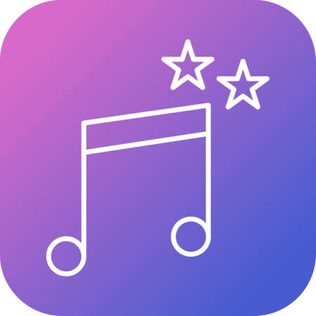 Unique Music Vector Line Iconのイラスト素材