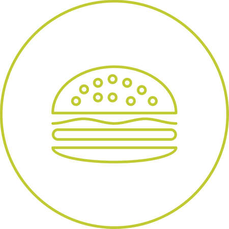 Unique Burger Vector Line Iconのイラスト素材