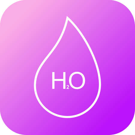 Unique H2O Vector Line Iconのイラスト素材