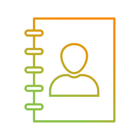 Unique Contact Vector Line Iconのイラスト素材