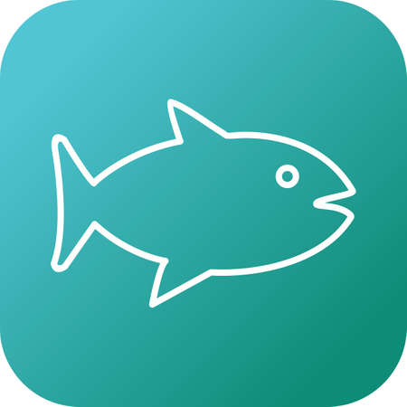 Unique Fish Vector Line Iconのイラスト素材