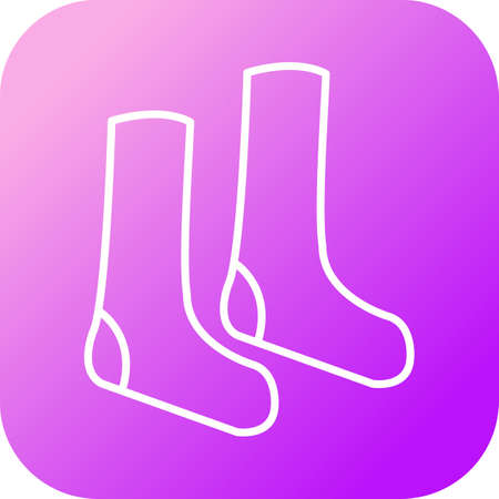 Unique Socks Vector Line Iconのイラスト素材