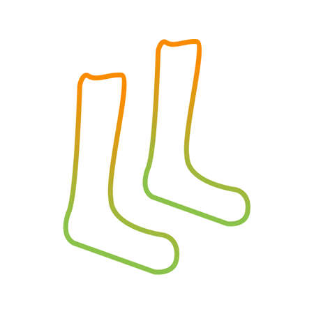Unique Pair Of Sock Vector Line Iconのイラスト素材