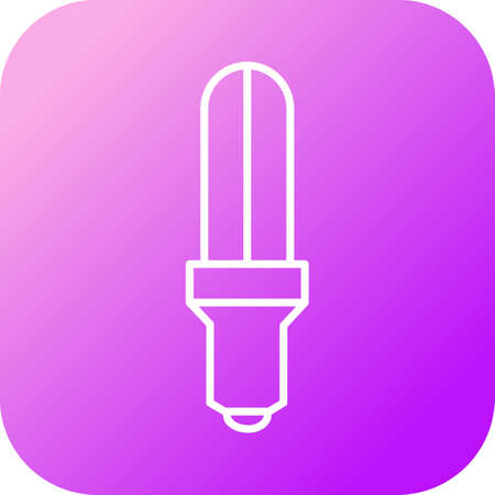 Unique Energy Saver Bulb Vector Line Iconのイラスト素材