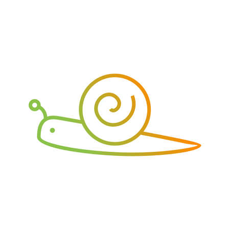 Unique Snail Line Vector Iconのイラスト素材
