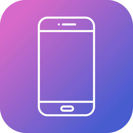 Unique Mobile Vector Line Iconのイラスト素材