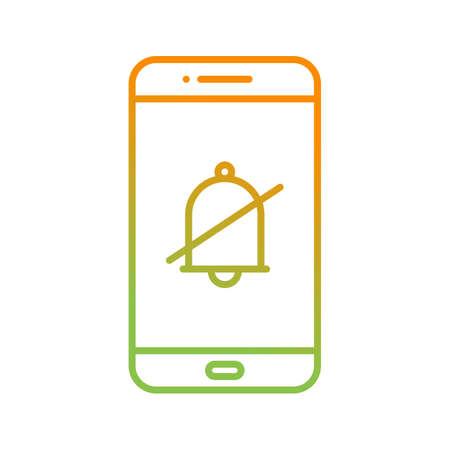 Unique Silent Alaram Vector Line Iconのイラスト素材