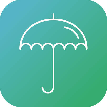 Unique Umbrella Vector Line Iconのイラスト素材