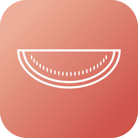 Unique Watermelon Vector Line Iconのイラスト素材